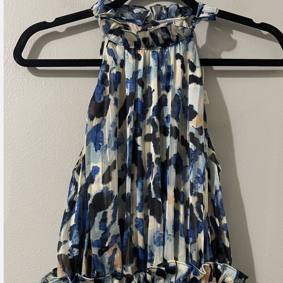 ELLIATT Iridescence Maxi Dress Size XS Blue Multicolor NWT Formal Gown Ruffle - Picture 4 of 6